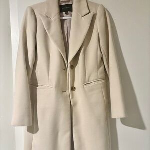 Wardrobe, staple Cream double breasted trench coat